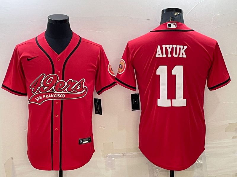 Men San Francisco 49ers 11 Aiyuk Red 2022 Nike Co branded NFL Jersey